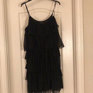 Sexy black little tiered dress